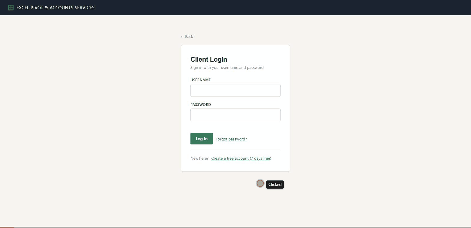 Live demo: logging in and using the Excel Magical Filter/Pivot/Group Report